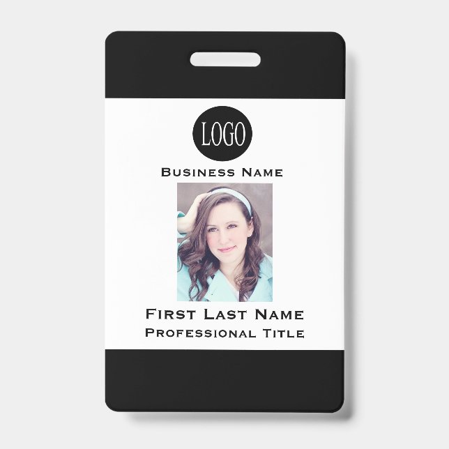 Tarjeta de identificación de empleado con nombre - (Parte frontal)