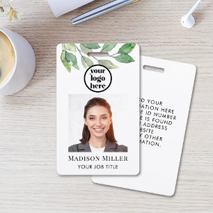 Tarjeta de identificación de empleado con segurida