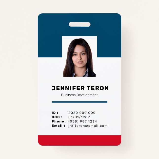 Tarjeta de identificación de empleado de la Marina (Anverso)