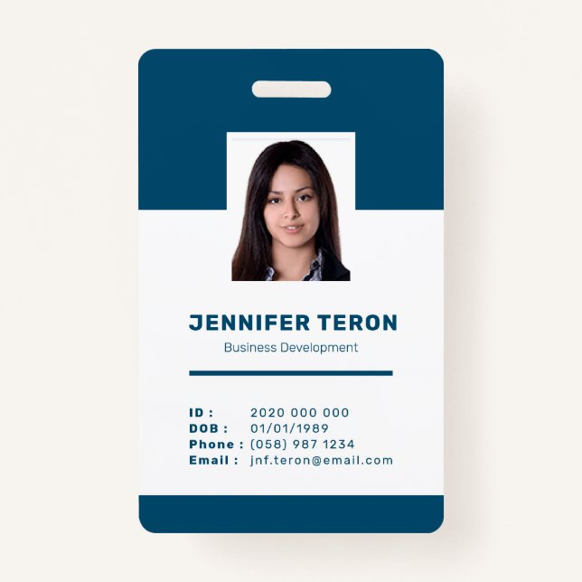 Tarjeta de identificación de empleado de la Marina (Anverso)