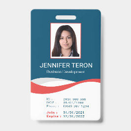 Tarjeta de identificación de empleado de la Marina