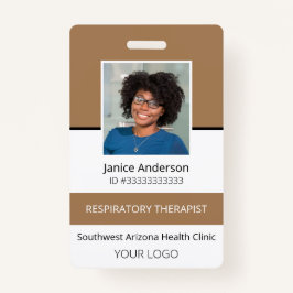 Tarjeta de identificación de empleado de profesion