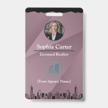 Tarjeta de identificación de empleado de Realtor p