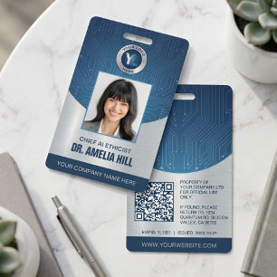 Tarjeta de identificación de empleado de tecnologí