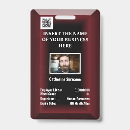 tarjeta de identificación de empleado del personal