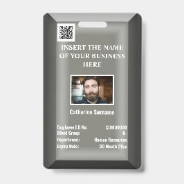 tarjeta de identificación de empleado del personal