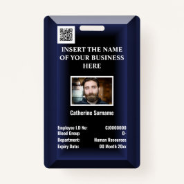 tarjeta de identificación de empleado del personal