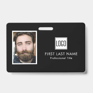 Tarjeta de identificación de empleado: foto, logot