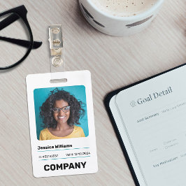 Tarjeta de identificación de empleado fotográfico