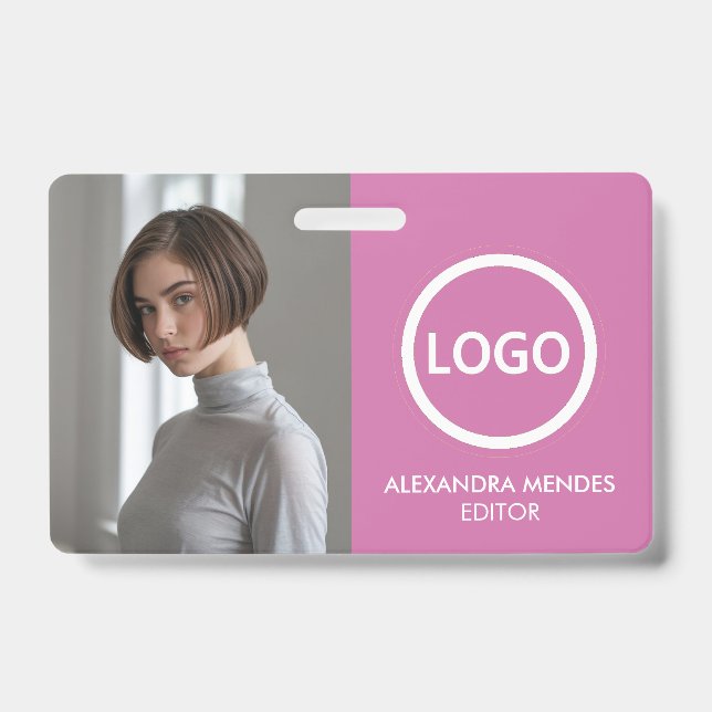 Tarjeta de identificación de empleado Insignia de  (Parte frontal)