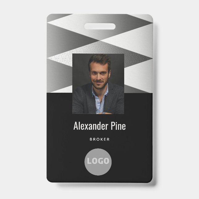 Tarjeta de identificación de empleado logotipo nom (Parte frontal)