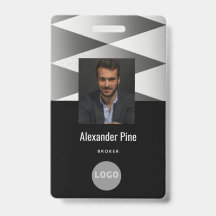 Tarjeta de identificación de empleado logotipo nom