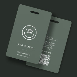 Tarjeta de identificación de empleado minimalista 