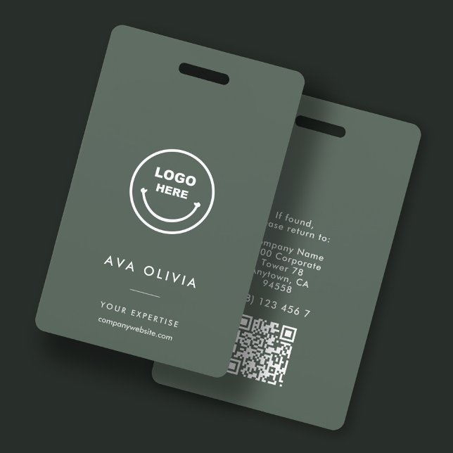 Tarjeta de identificación de empleado minimalista  (Subido por el creador)