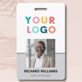 Tarjeta de identificación de empleado Minimalista 