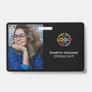 Tarjeta de identificación de empleado minimalista 