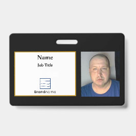 Tarjeta de identificación de empleado negra