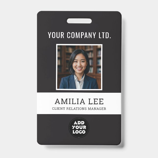 Tarjeta de identificación de empleado personalizad (Parte frontal)