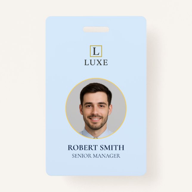 Tarjeta de identificación de empleado personalizad (Anverso)