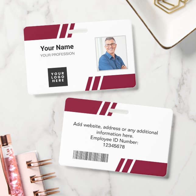 Tarjeta de identificación de empleado personalizad (Oficina)