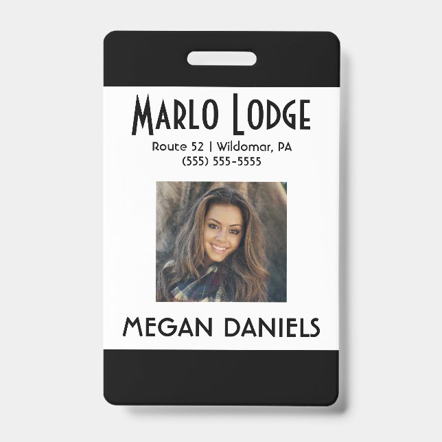 Tarjeta de identificación de empleado personalizad (Parte frontal)