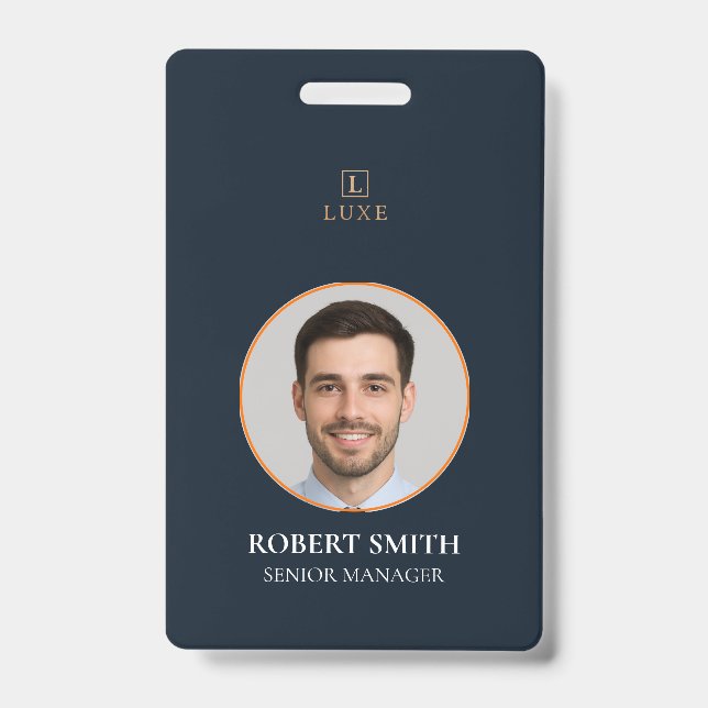 Tarjeta de identificación de empleado personalizad (Anverso)