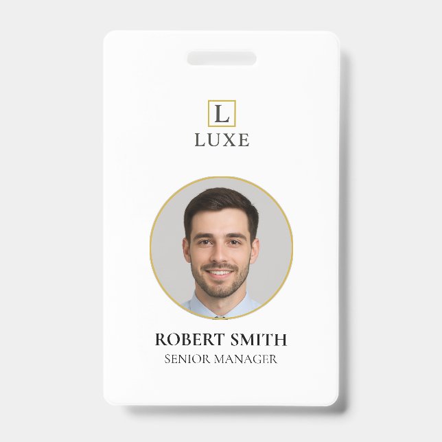 Tarjeta de identificación de empleado personalizad (Anverso)