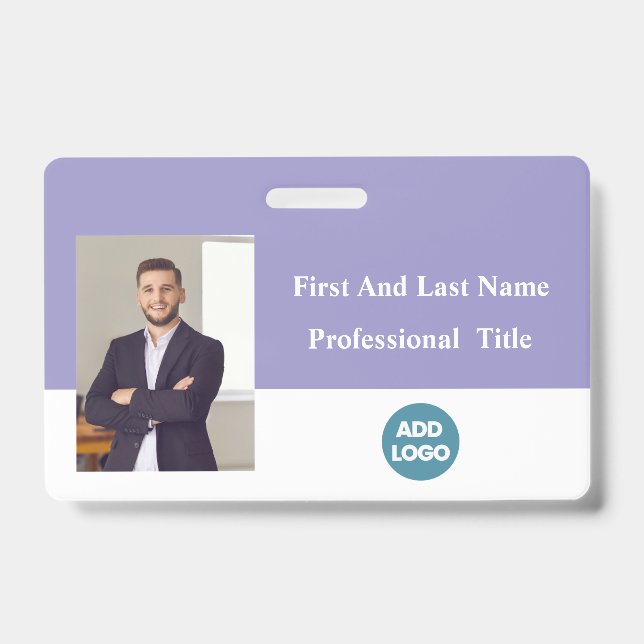 Tarjeta de identificación de empleado personalizad (Parte frontal)