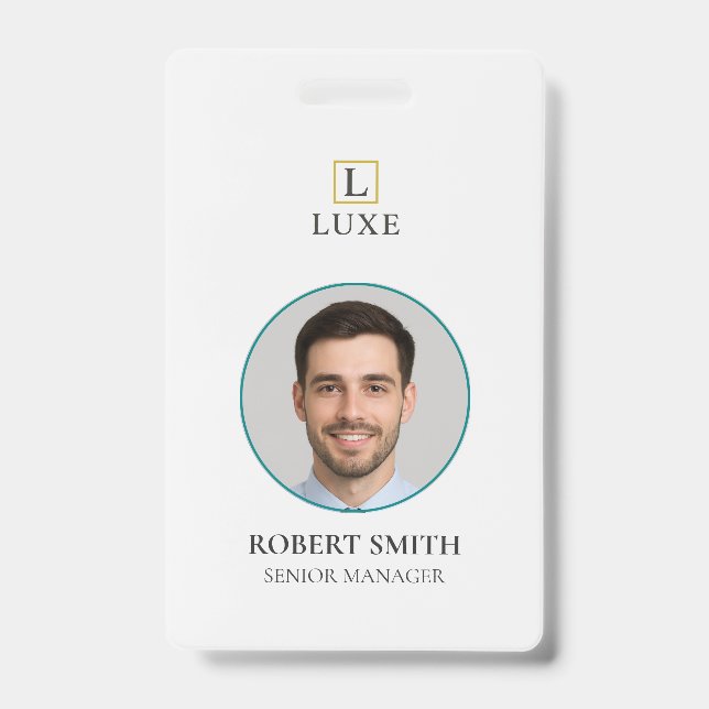 Tarjeta de identificación de empleado personalizad (Anverso)