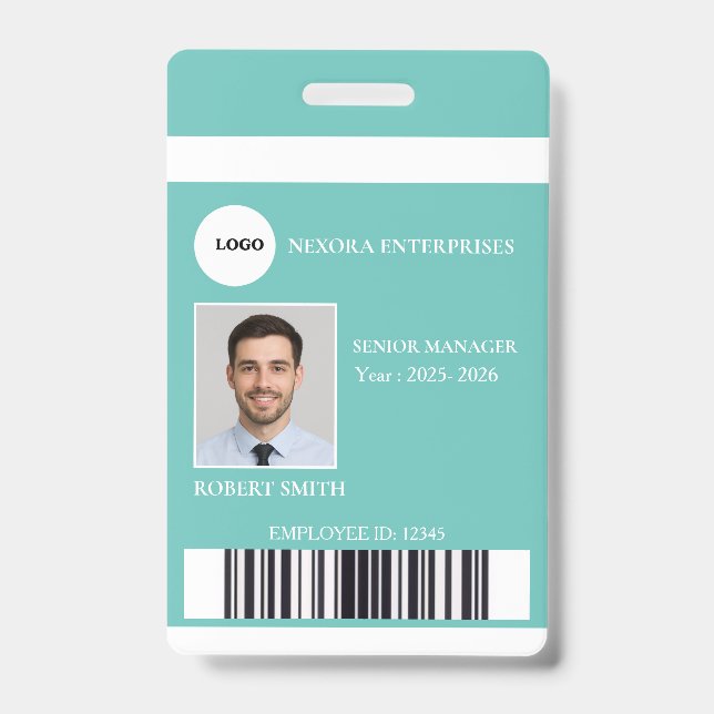 Tarjeta de identificación de empleado personalizad (Parte frontal)
