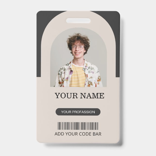Tarjeta de identificación de empleado personalizad (Parte frontal)