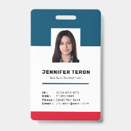 Tarjeta de identificación de empleado personalizad