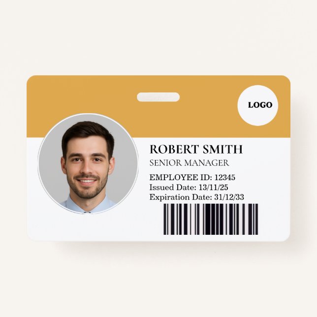 Tarjeta de identificación de empleado personalizad (Anverso)