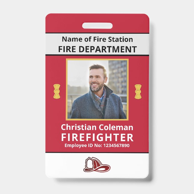 Tarjeta de identificación de empleado personalizad (Parte frontal)