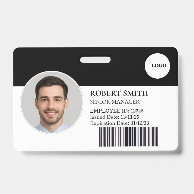 Tarjeta de identificación de empleado personalizad (Anverso)