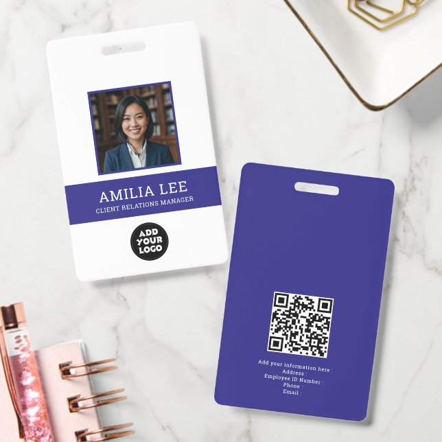 Tarjeta de identificación de empleado personalizad (Oficina)