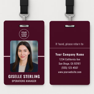 Tarjeta de identificación de empleado personalizad