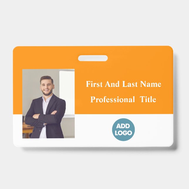 Tarjeta de identificación de empleado personalizad (Parte frontal)
