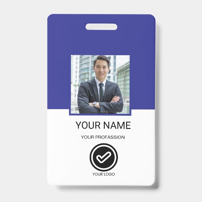 Tarjeta de identificación de empleado personalizad (Parte frontal)