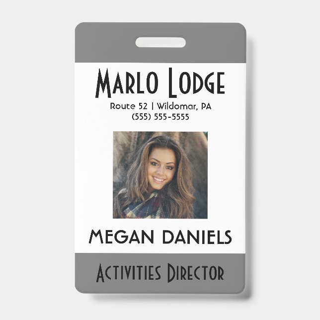 Tarjeta de identificación de empleado personalizad (Parte frontal)