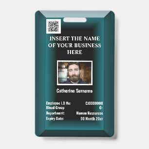 Tarjeta de identificación de empleado personalizad
