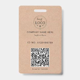Tarjeta de identificación de estilo Kraft – Logoti
