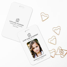 Tarjeta de identificación de estudiante de escuela