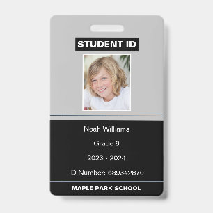 Tarjeta de identificación de estudiante de la escu