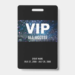 Tarjeta de identificación de evento de concierto d