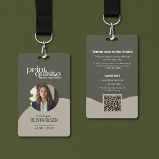 Tarjeta de identificación de evento/empleado con c