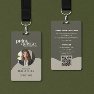 Tarjeta de identificación de evento/empleado tocad