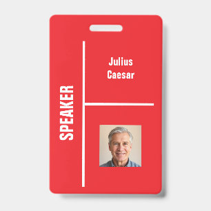 Tarjeta de identificación de evento Red Minimal Sp