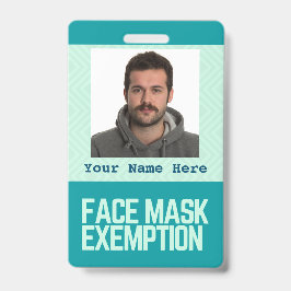 Tarjeta de identificación de exención de mascarill