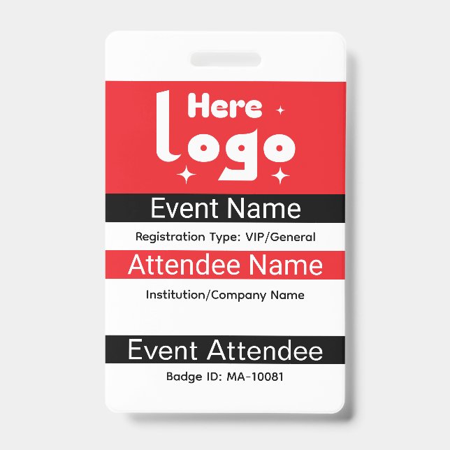 Tarjeta de identificación de Expo personalizada co (Parte frontal)